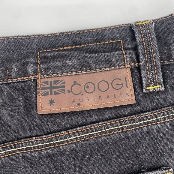 COOGI Shorts Mens 42 Blue Australia Y2K Baggy Hip Hop Embroidered Patchwork Dark - Picture 13 of 14